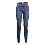 Elegante Blauwe Stretch Denim Jeans Kocca , Blue , Dames