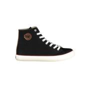 Zwarte Polyester Sneaker met Veters Carrera , Black , Heren