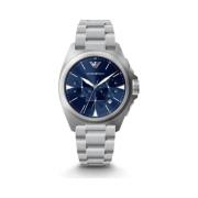 Elegante Zilveren Chronograaf Horloge Emporio Armani , Gray , Heren