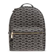 Rugzak met monogram Emporio Armani , Black , Dames