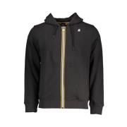 Stijlvolle hoodie met contrastdetails K-Way , Black , Heren