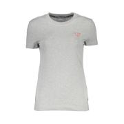 Grijs Organisch Logo Print T-Shirt Guess , Gray , Dames