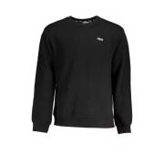 Elegant Geborduurd Sweatshirt Fila , Black , Heren