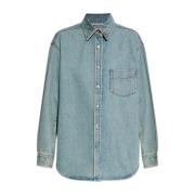 Denim overhemd Moschino , Blue , Dames