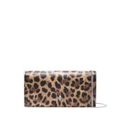 Luipaardprint Portemonnee Alexander McQueen , Brown , Dames