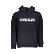 Blauw Hooded Fleece Sweatshirt - Loose Fit Napapijri , Blue , Heren