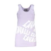 Elegante Paarse Tank Top Cavalli Class , Purple , Dames