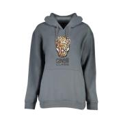 Elegant Grijs Hoodie van Fleece Cavalli Class , Gray , Dames