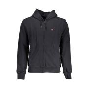 Elegante hoodie met lange mouwen Napapijri , Black , Heren