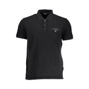 Klassiek Zwart Geborduurd Poloshirt Napapijri , Black , Heren