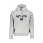 Grijs fleece sweatshirt met capuchon Napapijri , Gray , Heren