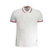 Polo Shirt met Korte Mouwen en Logo Cavalli Class , White , Heren