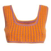 Pre-owned Knit tops Jacquemus Pre-owned , Orange , Dames