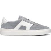 Lage Heren Sneakers Grijs Suède Santoni , Gray , Heren