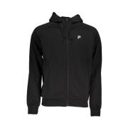 Zwart capuchon sweatshirt met rits Fila , Black , Heren