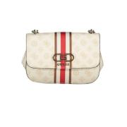 Beige Handtas met Verstelbare Kettingriem Guess , Beige , Dames