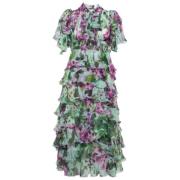 Pre-owned Silk dresses Dolce & Gabbana Pre-owned , Multicolor , Dames