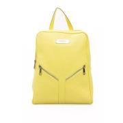 Sunshine Yellow Leren Rugzak Baldinini , Yellow , Unisex