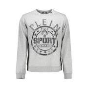 Grijs sweatshirt met lange mouwen en logo Plein Sport , Gray , Heren