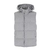 Grijze Wollen Gilet Jas Eleventy , Gray , Heren