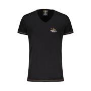 Zwarte Katoenen Buitenshirt met Print Aeronautica Militare , Black , H...