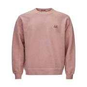 Poederroze Katoenen Sweatshirt C.p. Company , Pink , Heren