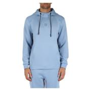 Hoodie van stretchstof met hoge kraag Boss , Blue , Heren