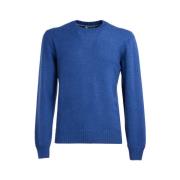 Blauwe Cashmere Crew-Neck Sweater Vengera , Blue , Heren