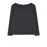 Slim T-Shirt Top Zwart Gustav , Black , Dames