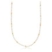 Womens Mini Pearl Necklace Nialaya , Yellow , Dames