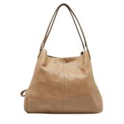 Pre-owned Leather shoulder-bags Coach Pre-owned , Beige , Dames