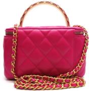 Pre-owned Leather handbags Chanel Vintage , Pink , Dames