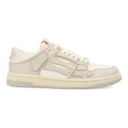 Witte Leren Sneakers met Skeletapplicaties Amiri , White , Heren