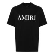 Kernlogo Zwarte T-shirts en Polos Amiri , Black , Heren