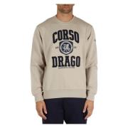 Comfortabele katoenen sweatshirt Aeronautica Militare , Beige , Heren