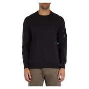 Wollen Crewneck Sweater met Mouwzak C.p. Company , Black , Heren