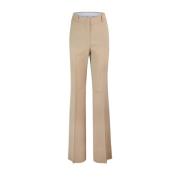 Flare Wool Trousers Sportmax , Beige , Dames