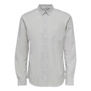 Modern Slim Fit Overhemd Alvaro Only & Sons , Gray , Heren