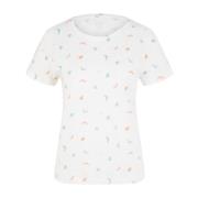 Allover-Print T-shirt met korte mouwen Tom Tailor , White , Dames