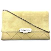 Pre-owned Leather chanel-bags Chanel Vintage , Beige , Dames