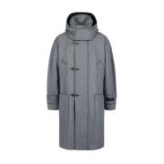 Melange Double Cloth Duffle Coat Iceberg , Gray , Heren