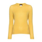 Mosterdgele Cashmere Gebreide Trui Fabiana Filippi , Yellow , Dames