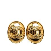 Pre-owned Yellow Gold earrings Chanel Vintage , Yellow , Dames