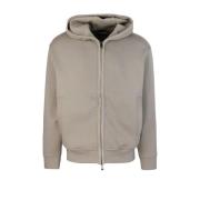 Grijze Hoodie Met Rits Emporio Armani , Gray , Heren