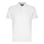 Witte Polo Shirt met Logo Patch K-Way , White , Heren