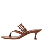 Pre-owned Leather sandals Manolo Blahnik Pre-owned , Brown , Dames