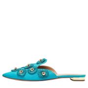 Pre-owned Fabric flats Aquazzura Pre-owned , Blue , Dames