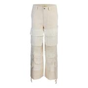 Cargo Stone Wash Broek Untitled Artworks , White , Heren