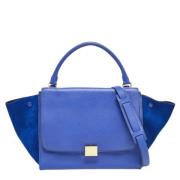 Pre-owned Leather handbags Celine Vintage , Blue , Dames