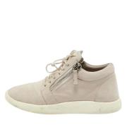 Pre-owned Suede sneakers Giuseppe Zanotti Pre-owned , Beige , Dames